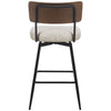 Corvina Bar Stool in Moonlight Sarma Leather, Counter Height
