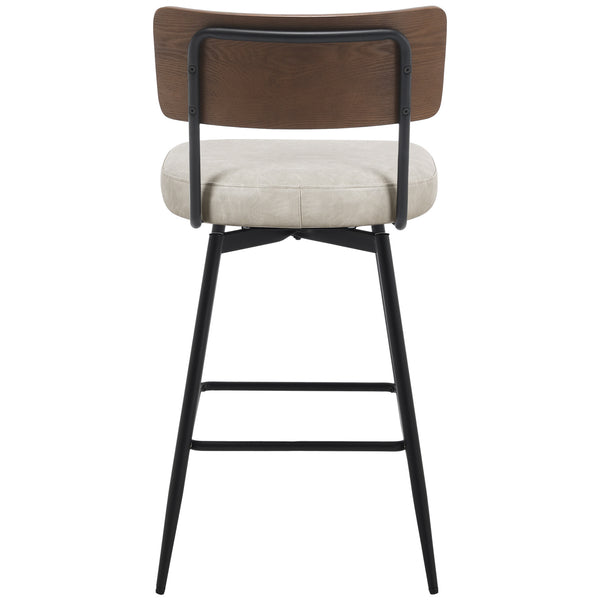 Corvina Bar Stool in Moonlight Sarma Leather, Counter Height