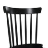 Dark lager dining chair, Black Frame
