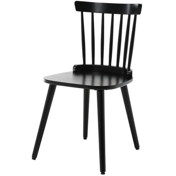 Dark lager dining chair, Black Frame