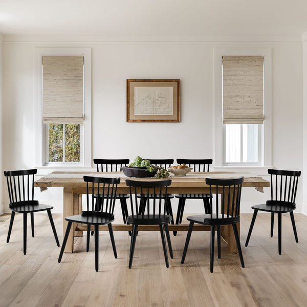 Dark lager dining chair, Black Frame
