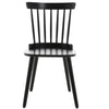 Dark lager dining chair, Black Frame