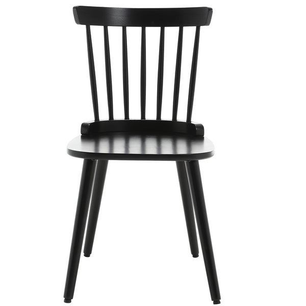 Dark lager dining chair, Black Frame