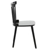 Dark lager dining chair, Black Frame