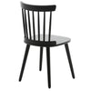 Dark lager dining chair, Black Frame