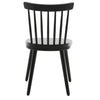 Dark lager dining chair, Black Frame