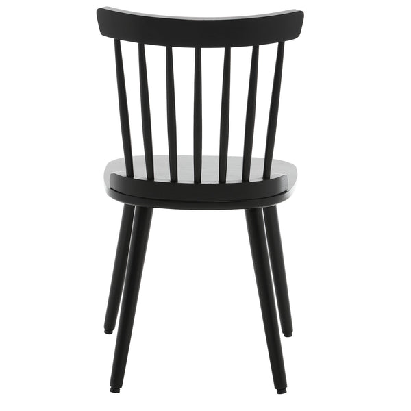 Dark lager dining chair, Black Frame