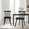 Dark lager dining chair, Black Sacy Fabric