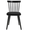 Dark lager dining chair, Black Sacy Fabric
