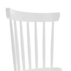Dark lager dining chair, White Frame