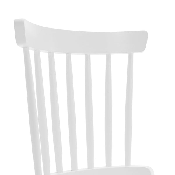 Dark lager dining chair, White Frame