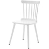 Dark lager dining chair, White Frame