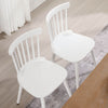 Dark lager dining chair, White Frame
