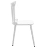 Dark lager dining chair, White Frame