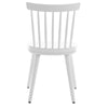 Dark lager dining chair, White Frame