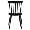 Dark lager dining chair, White Sacy Fabric