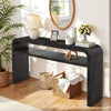 Darlha Console Table in Black Oak Veneer