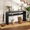 Darlha Console Table in Black Oak Veneer