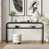 Darlha Console Table in Black Oak Veneer