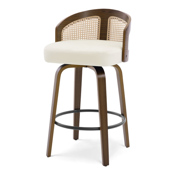 Domina II Counter Stool in Cream Hron Leather