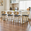 Dorsa Counter Stool in Black Hron Leather