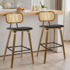 Dorsa Counter Stool in Black Hron Leather
