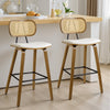 Dorsa Counter Stool in Cream Hron Leather