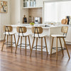 Dorsa Counter Stool in Cream Hron Leather