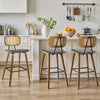 Dorsa Counter Stool in Gray Hron Leather