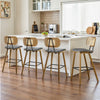 Dorsa Counter Stool in Gray Hron Leather
