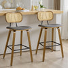 Dorsa Counter Stool in Gray Hron Leather