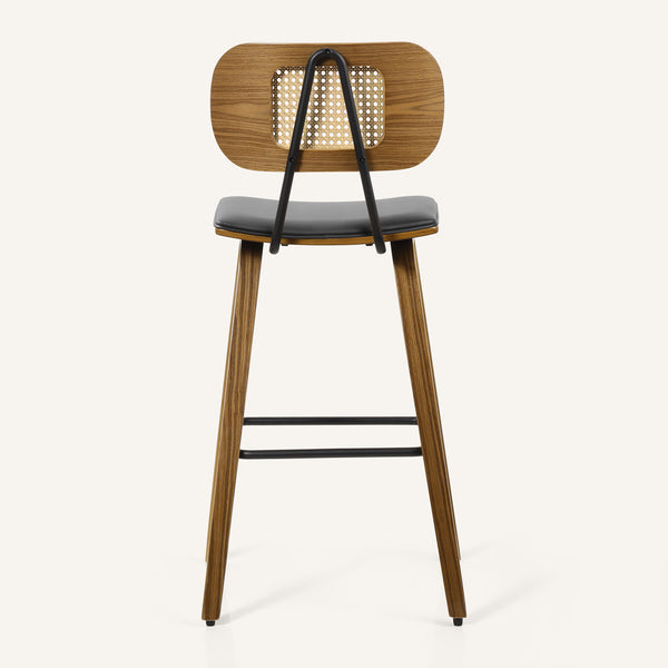 Dorsa Counter Stool in Gray Hron Leather