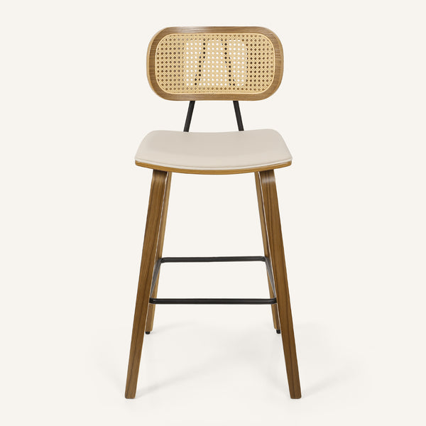 Dorsa Counter Stool in Ivory Hron Leather
