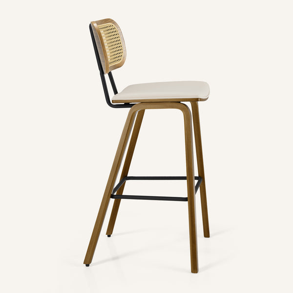 Dorsa Counter Stool in Ivory Hron Leather