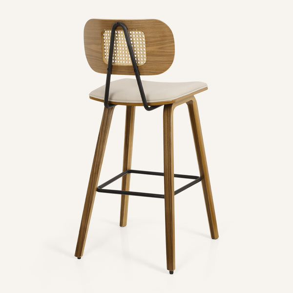 Dorsa Counter Stool in Ivory Hron Leather