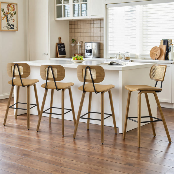 Dorsa Counter Stool in Mud Hron Leather