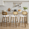 Dorsa Counter Stool in White Sacy Fabric