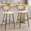 Dorsa Counter Stool in White Sacy Fabric