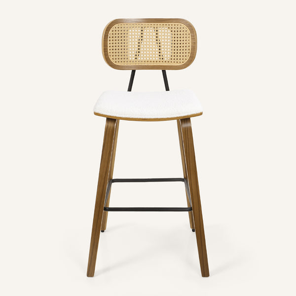 Dorsa Counter Stool in White Sacy Fabric