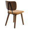 Dorsa Dining Chair in Mud Hans Leather, Leather Backrest