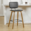 Dorsa II bar stool, Black Hron Leather