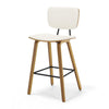 Dorsa II bar stool, Cream Hron Leather