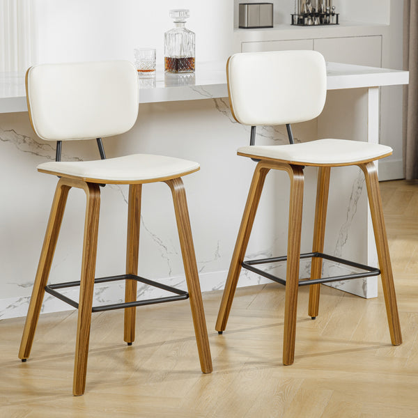 Dorsa II bar stool, Cream Hron Leather