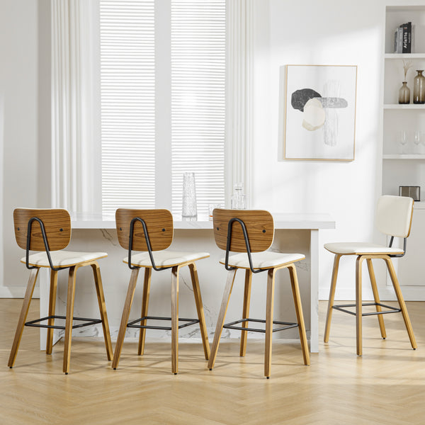 Dorsa II bar stool, Cream Hron Leather