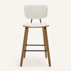 Dorsa II bar stool, Cream Hron Leather