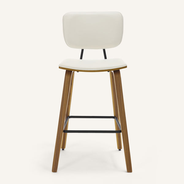 Dorsa II bar stool, Cream Hron Leather