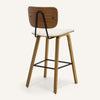 Dorsa II bar stool, Cream Hron Leather