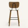Dorsa II bar stool, Cream Hron Leather