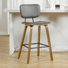 Dorsa II bar stool, Gray Hron Leather
