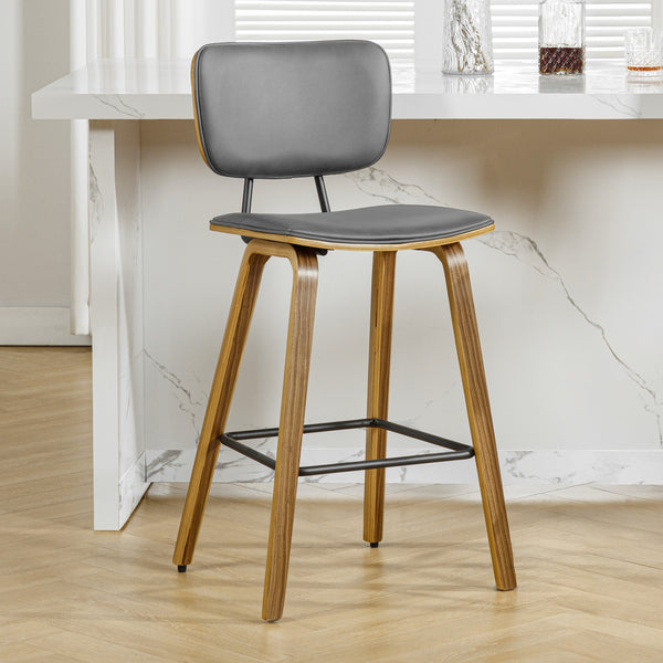 Dorsa II bar stool, Gray Hron Leather